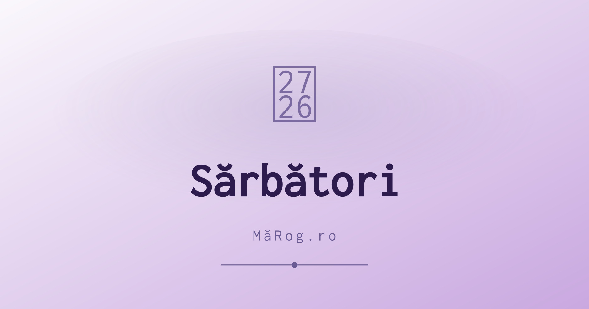 Sărbători – marog